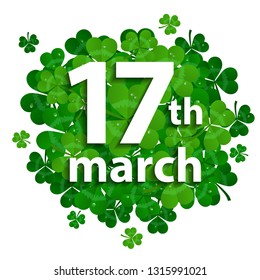 vector illustration with shamrocks for st. patrick's day