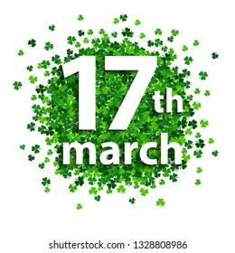 vector illustration with shamrocks for st. patrick's day