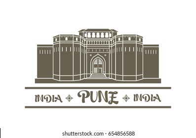 Vector illustration of Shaniwar wada icon