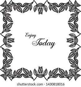 Vector illustration shape of card with beautiful floral frame