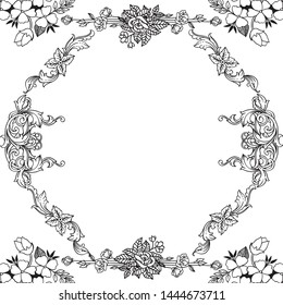 Vector illustration shape of card for crowd of leaf flower frame