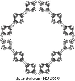 Vector illustration shape of card with design flower frame