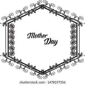 Vector illustration shape card your are great with colorful floral frames isolated on white backdrop