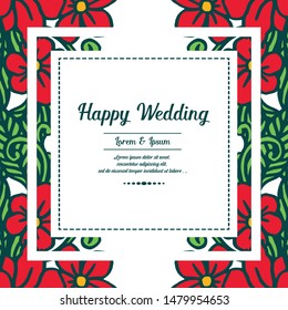 Vector illustration shape card your are great with pattern art of colorful flower frames