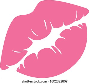 Vector illustration of the shape of a kiss