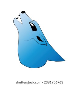 vector illustration of the shape of a wolf's head