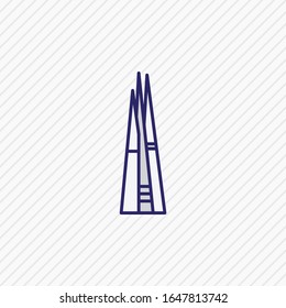Vector illustration of the shard icon colored line. Beautiful culture element also can be used as metropolis icon element.