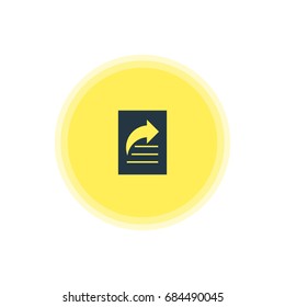 Vector Illustration Of Share Icon. Beautiful Internet Element Also Can Be Used As Document Transfer Element.