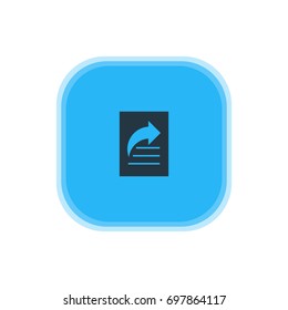 Vector Illustration Of Share Icon. Beautiful Online Element Also Can Be Used As Document Transfer Element.