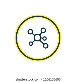 Vector illustration of share icon line. Beautiful web element also can be used as publish icon element.