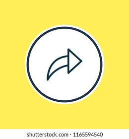 Vector illustration of share icon line. Beautiful community element also can be used as publish icon element.
