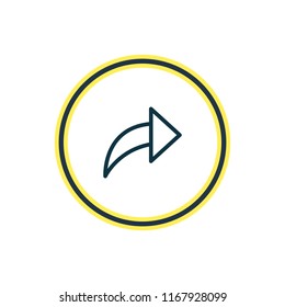 Vector illustration of share icon line. Beautiful contact element also can be used as publish icon element.