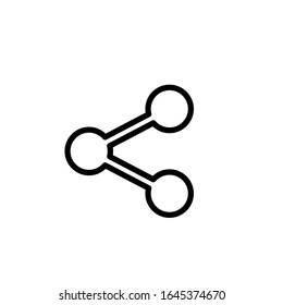 Vector illustration, share icon. Line design template
