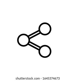 Vector illustration, share icon. Line design template