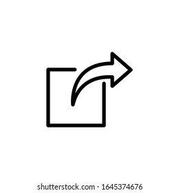 Vector illustration, share icon. Line design template