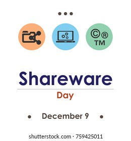 vector illustration for shareware day in December