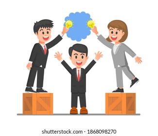 vector illustration of sharing business ideas