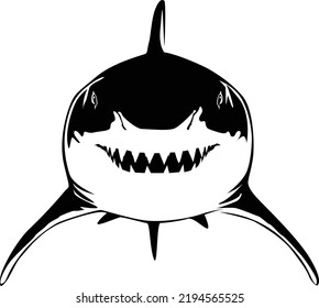 Ilustración vectorial de un tiburón