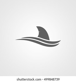 Vector illustration of shark dorsal fin