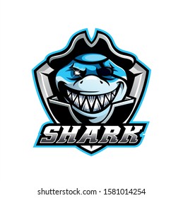 Vector Illustration Shark Esport Gaming Logo Stock Vector (Royalty Free ...