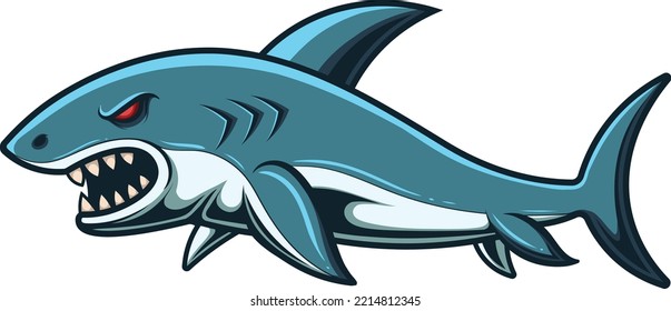 Vector illustration of shark mascot