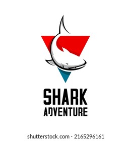 vector illustration of a shark on a white background