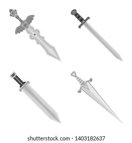 Vector illustration of sharp and blade  icon. Set of sharp and dagger  stock vector illustration.