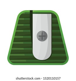 Vector illustration of sharpener and sharpen symbol. Graphic of sharpener and green Stock symbol for web.