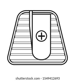 Vector illustration of sharpener and sharpen symbol. Graphic of sharpener and green Stock vector illustration.