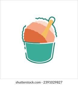 vector illustration of shaved ice, can be used for shop walls, displays