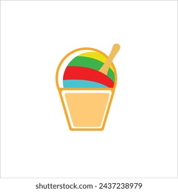 vector illustration of shaved ice, can be used for shop walls, displays