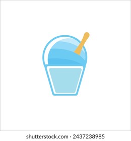 vector illustration of shaved ice, can be used for shop walls, displays