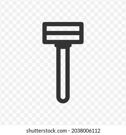 Vector illustration of Shaver icon in dark color and transparent background(png).