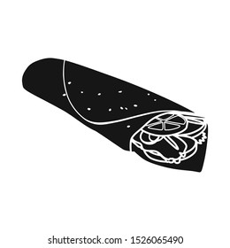 Vector illustration of shawarma and roll logo. Graphic of shawarma and food stock vector illustration.