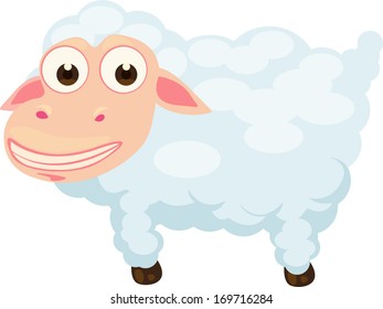 Vector illustration of a sheep