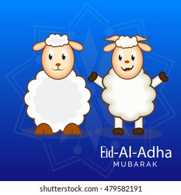 Vector illustration of a Sheep for Eid-Al-Adha Celebration.