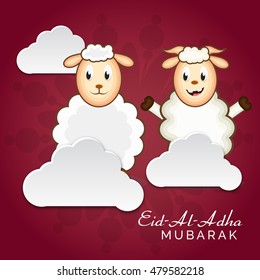 Vector illustration of a Sheep for Eid-Al-Adha Celebration.