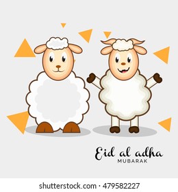 Vector illustration of a Sheep for Eid-Al-Adha Celebration.