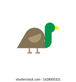 Vector illustration of a sheep farm animal in simple geometric shape. It can be good as design element of farm re