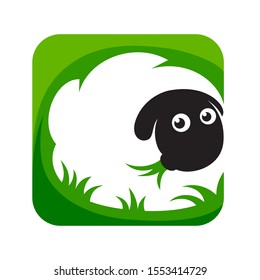 Vector illustration of sheep icon
