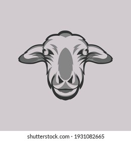 Vector illustration of a sheep's head logo