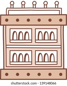 Vektorgrafik einer Regale