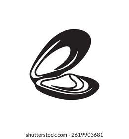 Vector illustration of a shell silhouette