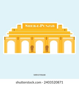 Vector illustration sher e punjab assets editable template