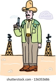 Vector illustration of a sheriff