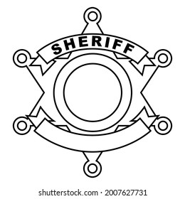 Vector illustration of sheriff badge