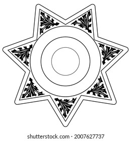 Vector illustration of sheriff badge