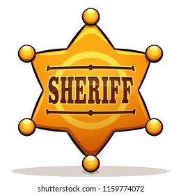 Vector illustration of sheriff badge color design