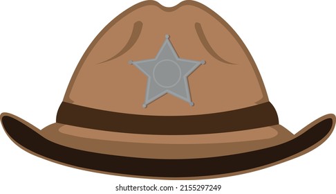 Vector Illustration Sheriff Hat Stock Vector (Royalty Free) 2155297249 ...