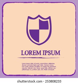  Vector illustration of a shield 